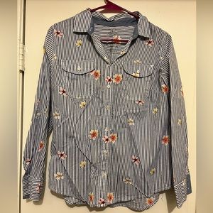 St. John’s Bay Striped Button Up Size M